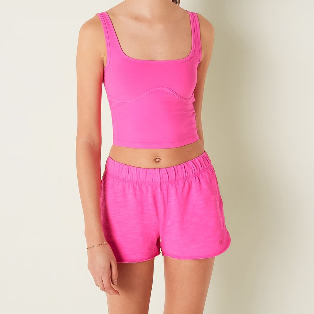 Victoria’s Secret PINK cotton contour crop tank top